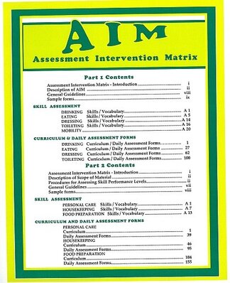 Product-image-Assessment Intervention Matrix (AIM) Developmental Disability Treatment Program